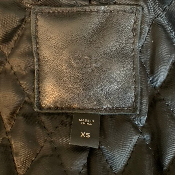 Genuine lambskin leather black moto jacket, size xs - Picture 5 of 5